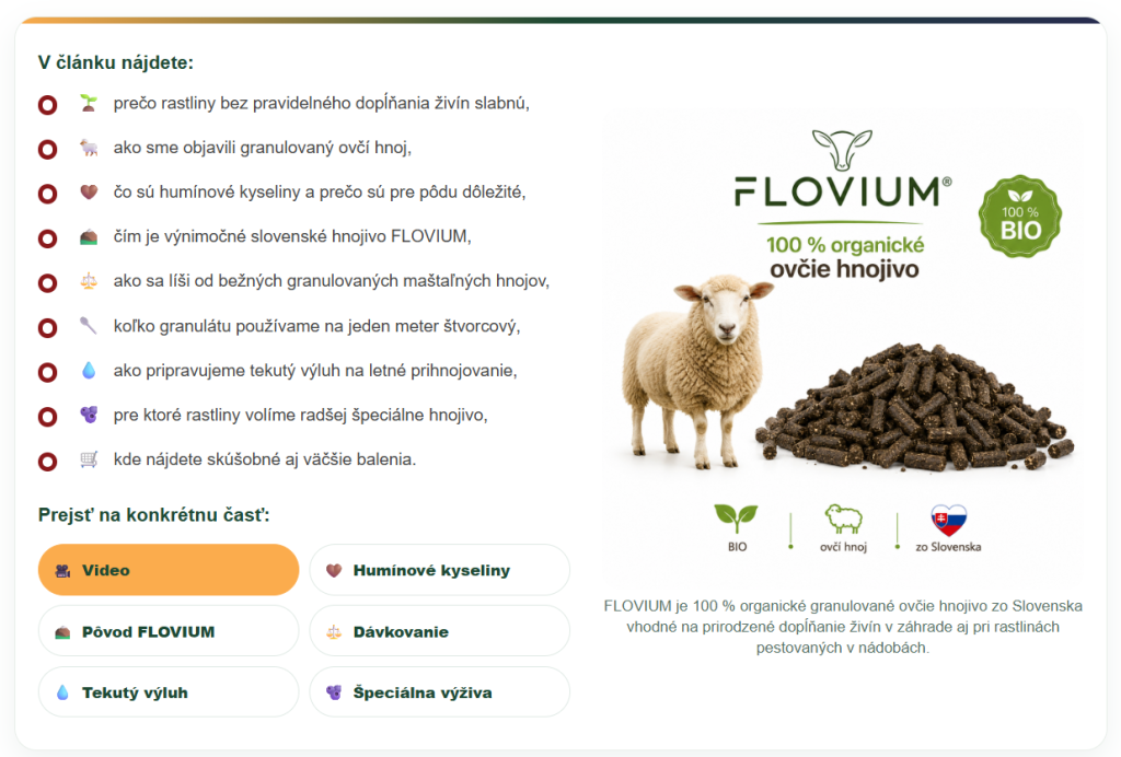 Prečo si Michaelis GARDEN vybral biohnojivo FLOVIUM
